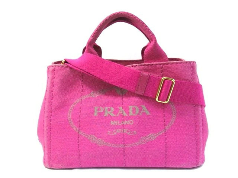 Prada Canapa Canvas Pink Handbag